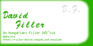 david filler business card